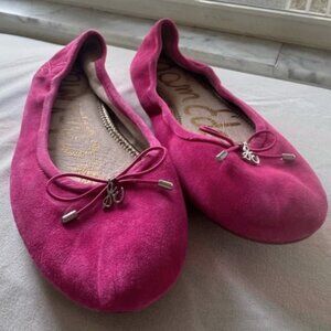 Sam Edelman Fuscia Suede Ballet Flat
